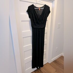 Women’s Casual Maxi Dress Black & Charcoal Grey Medium
